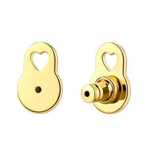 14K Gold Plated Lobe Lifters for Heavy Earrings for Women - Heart Shape Earring Backs for Droopy Ears - Comfortable Earring Backings for Studs - Trendy Fashion Jewelry Accessories.Mother's Gift,Gift for her