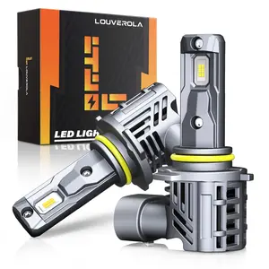 Louverola 9006 HB4 LED Headlight Bulbs, High Lumen Car Headlights, 30000LM 6500K Cool White Beam, 1:1 Mini Size CSP Chips, Cooling Fan, IP65 Waterproof, Plug-and-Play Fog Light Replacement, Beam Headlight