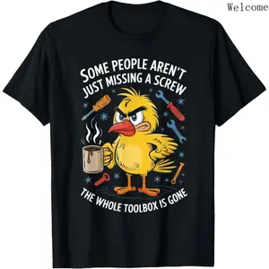 Some People Aren't Just Missing A Screw Funny Duck T Shirt For Men Women Humorous Graphic Tees Unique Gift Idea for Friends Family with Duck Design