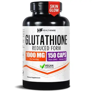 Healthfare Glutathione 1000mg GSH L-Glutathione Reduced 150 Capsules Antioxidant