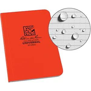 212 MAIN Rite in the Rain Field Flex Notebook, Orange, Waterproof Flexible Cover, Paper-Based Luggage Accessory