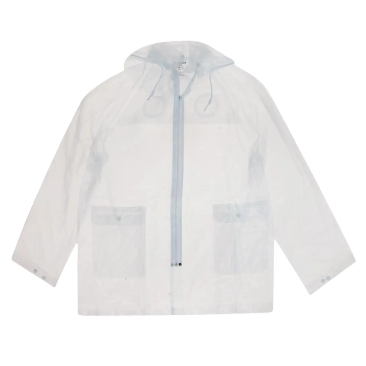 CTM Adult Reusable Clear Rain Jacket with Hood, Rain Jackets