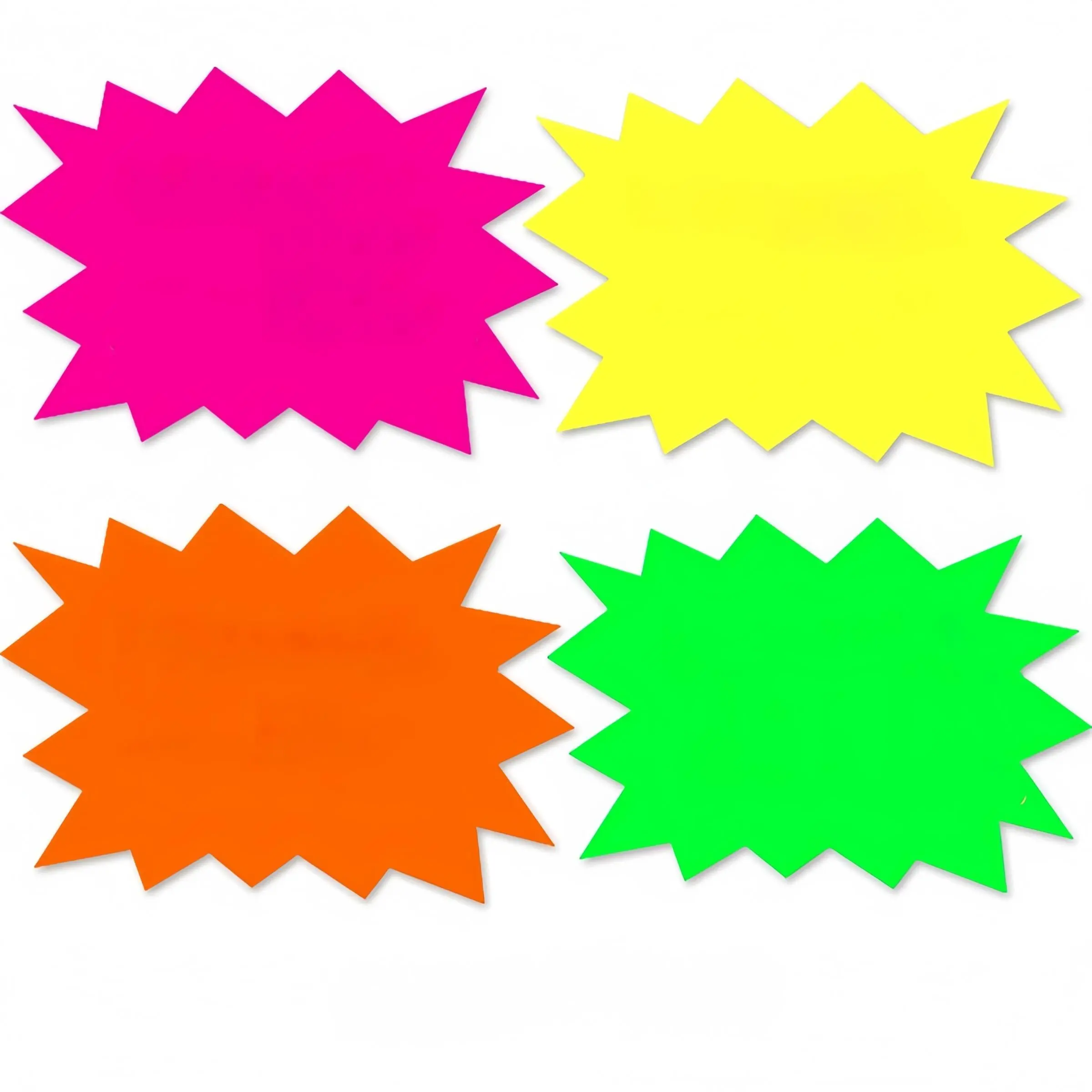 40 Pieces Neon Light Signs for Retail and Yard Sale, Bright Price Tags, 13x17cm Decorative Posters
