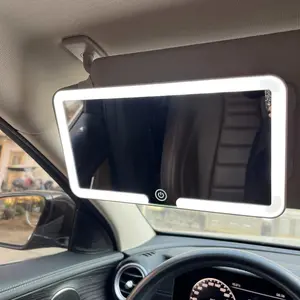 Car LED Makeup Mirror Sun Visor Portable High-Definition Clear-View Car Mirror 1 Count Car Accessory for Easy Application