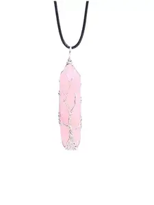 Life Tree Energy Crystal Necklace, Quartz Pendant, Hexagonal Spiritual Crystal, Unisex Jewelry, Natural Obsidian, Natural Healing Crystal