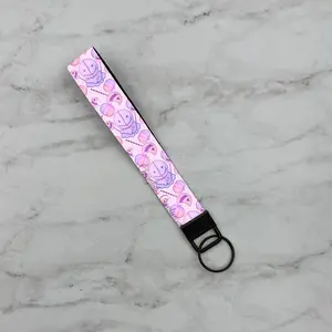 Horror Movie Inspired Pastel Check Your Candy Wristlet Mini Lanyard