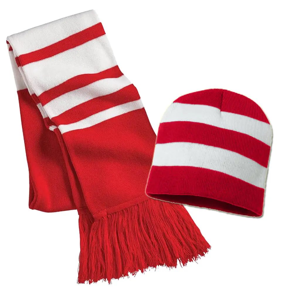 Red / White - W/ Tassel