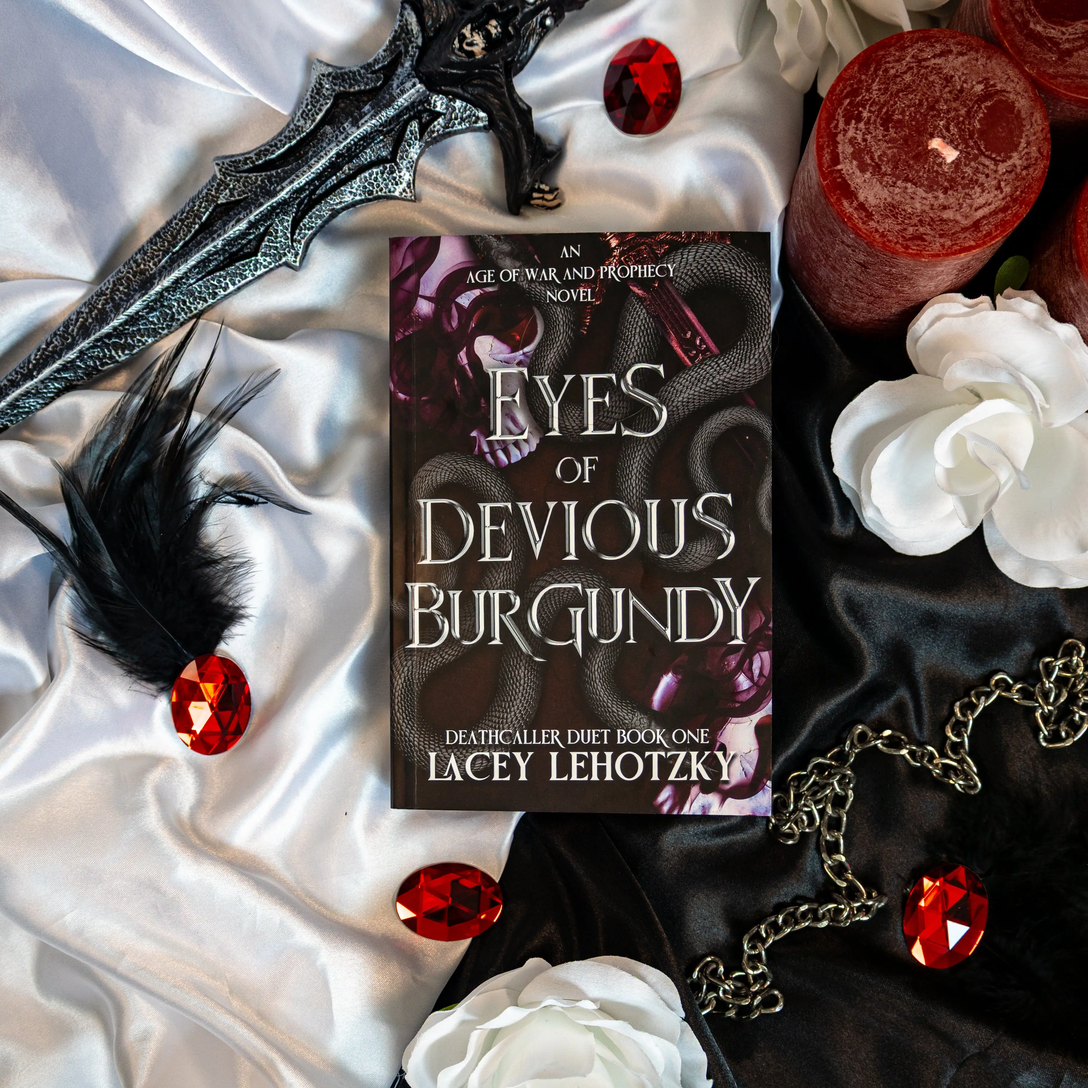 Eyes of Devious Burgundy (Deathcaller Duet, book 1) - Enemies to Lovers Spicy Dark Fantasy Romance Paperback