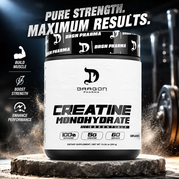 [Brand's Food Products] DRAGON PHARMA Creatine Monohydrate, 60 Servings, Unflavored | Aid Muscle Recovery, Post-Workout Supplement, Antioxidant Support