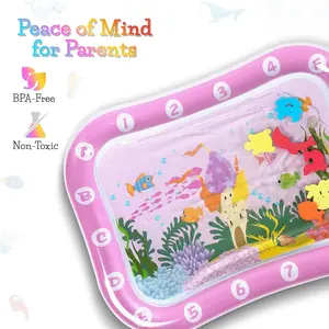 New Baby Water Play Mat, Infant Sensory Activity Toy, Inflatable Baby Pool Pad, Newborn Belly Time Mat, Tummy Time Mat, Water Game Mat, Water Play Fun