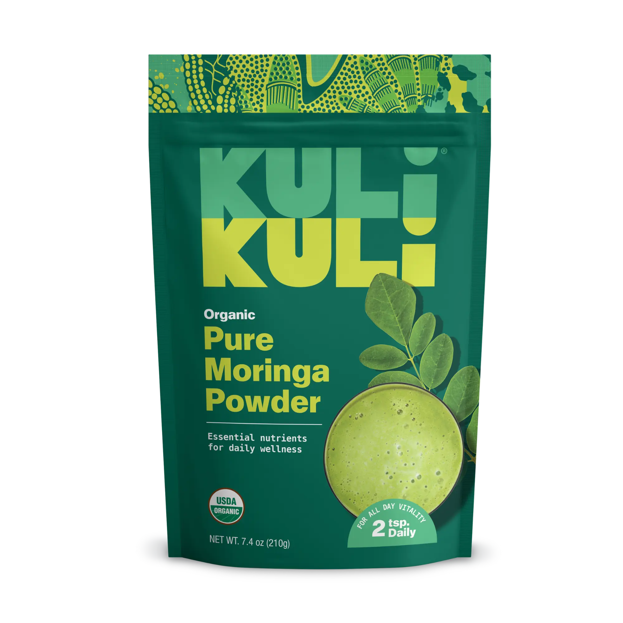 KULI KULI Organic Pure Moringa Powder - Nutrient Dense Superfood Powder for Immune and Digestive Support