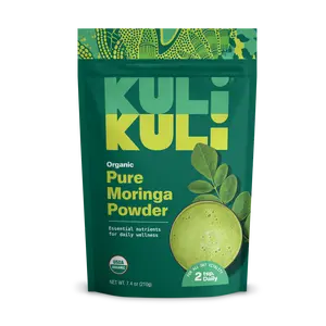 KULI KULI Organic Pure Moringa Powder - Nutrient Dense Superfood Powder for Immune and Digestive Support