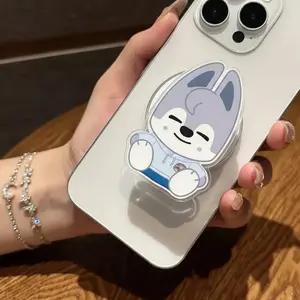 Cute SKZ Sleepy Husky Magsafe Phone Grip – Kawaii Puppy Magnetic Pop Socket & Kickstand for iPhone – Cute Animal Phone Accessory