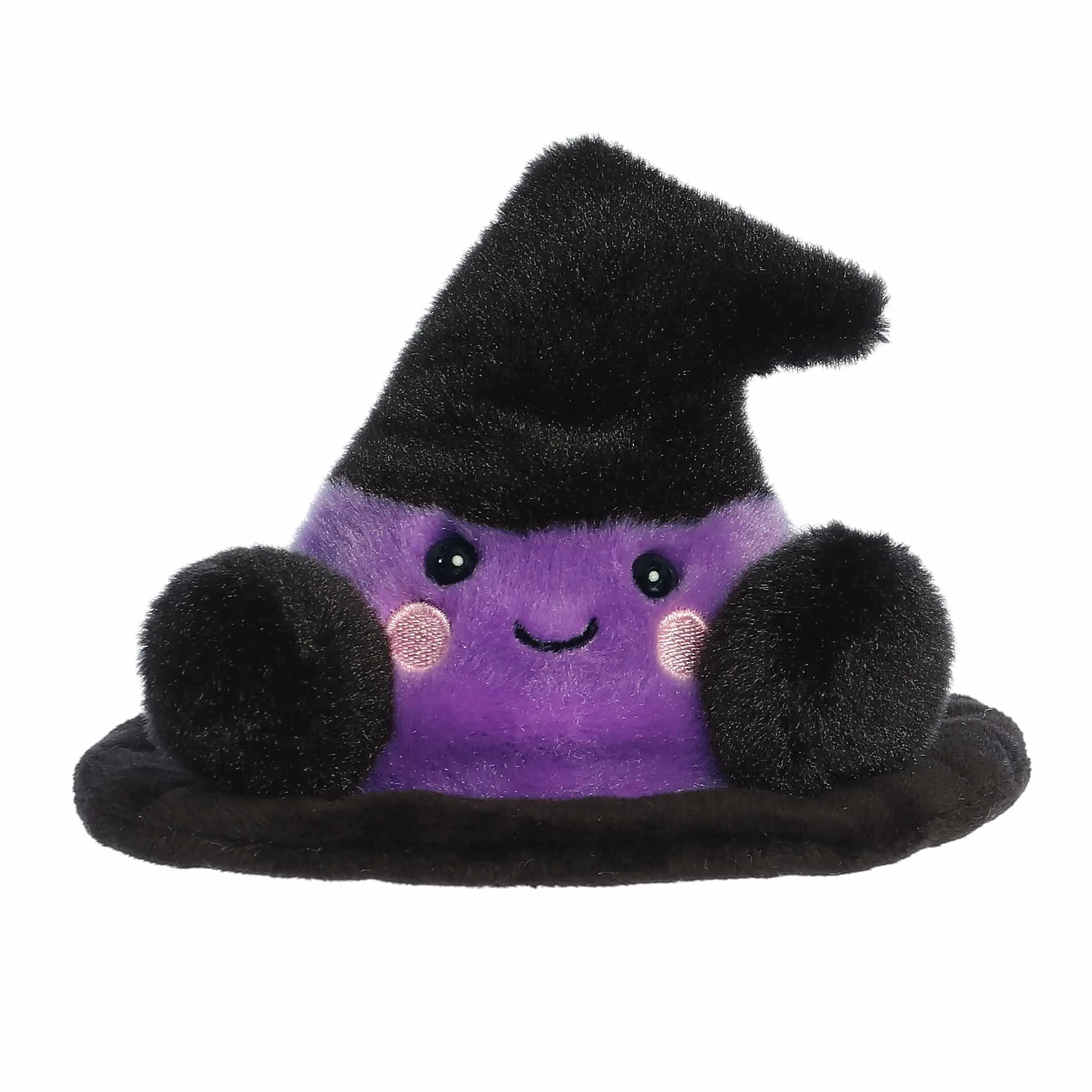 Palm Pals Spooky Rowena Witch Hat 5 inch Black Mini Soft Plush Collectable Stuffed Animal