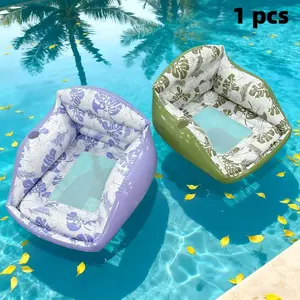 Adult Inflatable Water Sofa Float, Minimalist Pool Chair Float, Colorful Mood Booster, Hammock, 3-In-1 Pool Toy, Outdoor Use