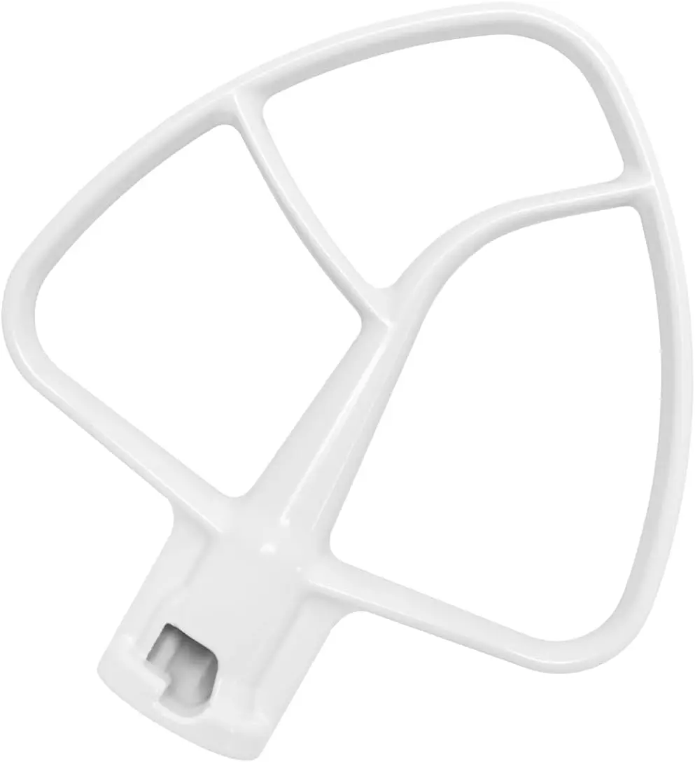 K45B Coated Flat Beater for  4.5-5 Qt Tilt- Mixer Attachments for Kitchen Aid Paddle Attachment, White