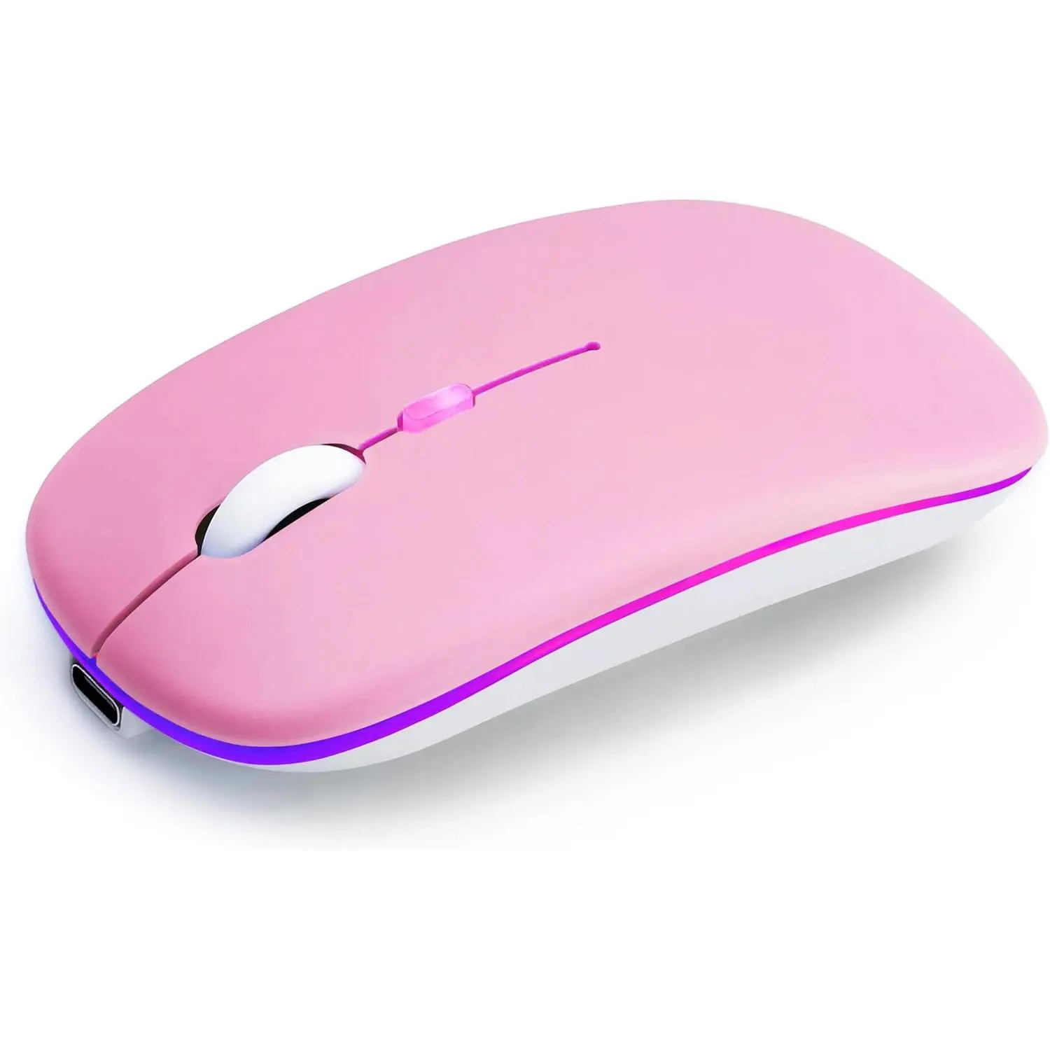 Rechargeable Long Lasting Dual Mode - BT 5.2 & 2.4G Silent RGB LED Mice, Slim Portable   for Laptop/PC/Tablet/MacBook/iPad/ Devices()