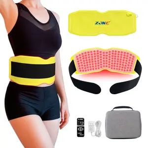 ZJKC Silicone Red Light Therapy Pad – Large 48x18cm Belt with 660nm 850nm 940nm LEDs, Food-Grade Silicone, Adjustable Timer 1-60 Min, 4 Power Levels, Plug-in, Home Use for Back Waist Legs, FDA-Cleared day special gift panel infrared