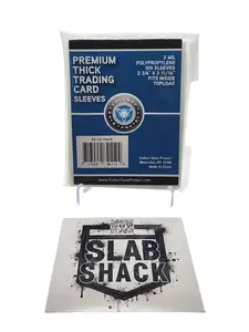 Premium Thick Trading Card Sleeves 100ct per Pack-Fits Inside Topload Card Holder