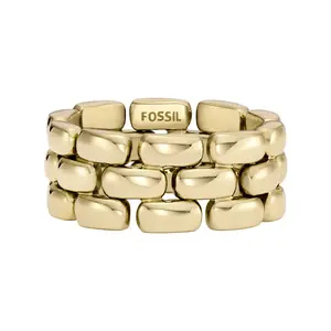 Fossil Women's Arden Watch Links Gold-Tone Stainless Steel Band Ring