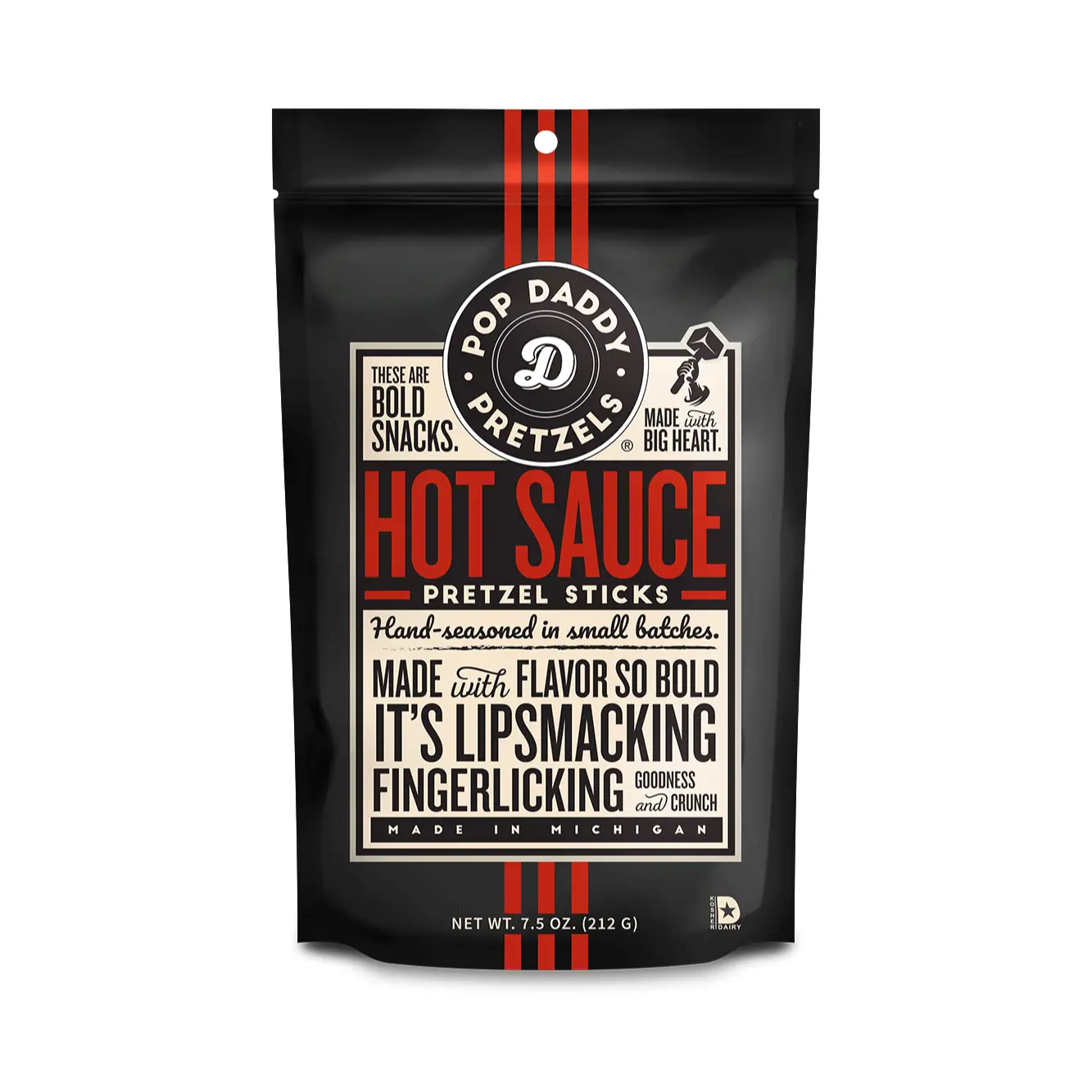 Pop Daddy Hot Sauce Pretzel Sticks - As described in the Product Information