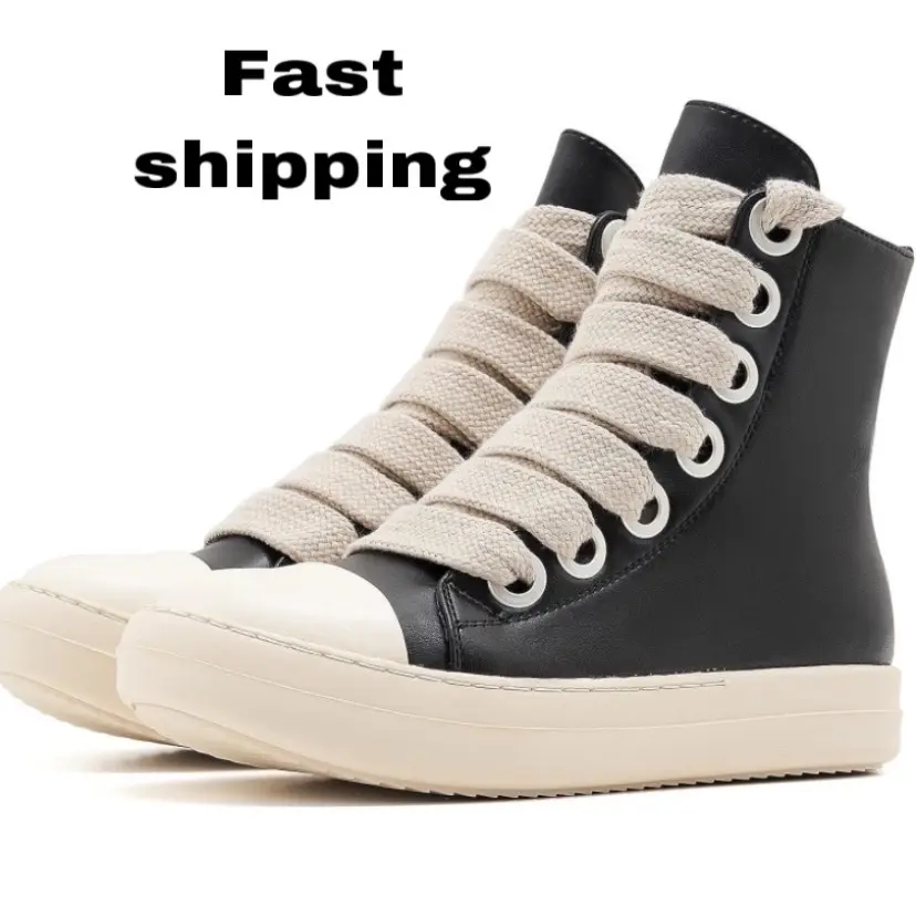 RO4 Jumbo lace Hightop PU Sneakers