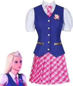 Movie Princess Charm School Delancey Wen Cosplay Costume Woman Top Skirt Suit JK Uniform Halloween Costume