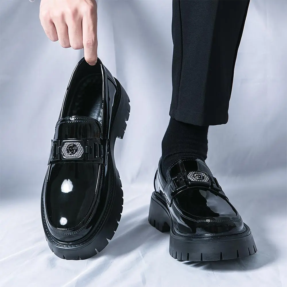 Ubetif Men's Nice Shoes - Summer Fashionable Casual PU Leather Tassel Slip-On Loafers, Simple Elegant Plain Round Toe Business Flats for Daily Wear, Spring Gift Black Footwear. loafers men tiktokshopbacktoschool