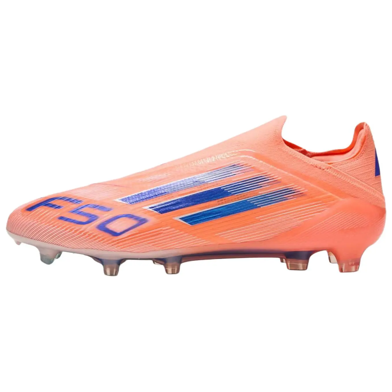 adidas F50 Elite Laceless Soccer Cleats - Beam Orange/Lucid Blue/Cloud White, Football, Outsole, Synthetic, Breathable