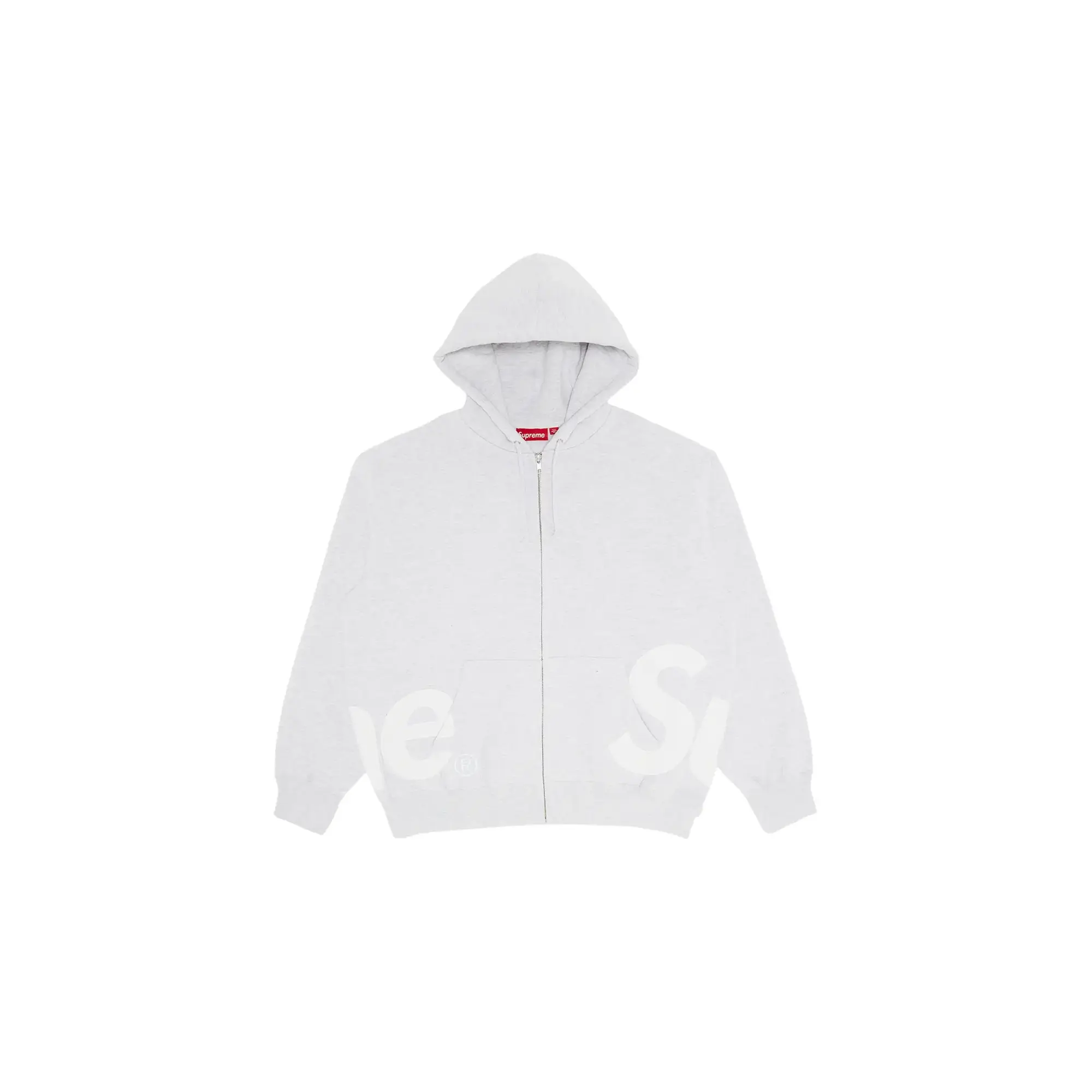 Big Logo Zip Up Hooded Sweatshirt "Ash Grey" SU26885