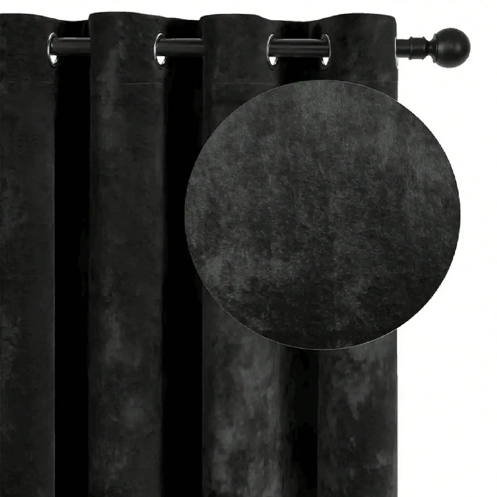 1 count Velvet Blackout Curtains, UV Protection Thermal Insulation Drapes, Minimalist Style Home Decor for Living Room Bedroom Office, Heavy Curtain, Thermal Insulated Curtain, Blackout Window Cover, Home Decorative Curtain, Home Decoration Curtain