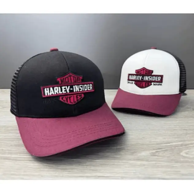Vintage Harley Davidson Bar & Shield Mesh Trucker Snapback Hat