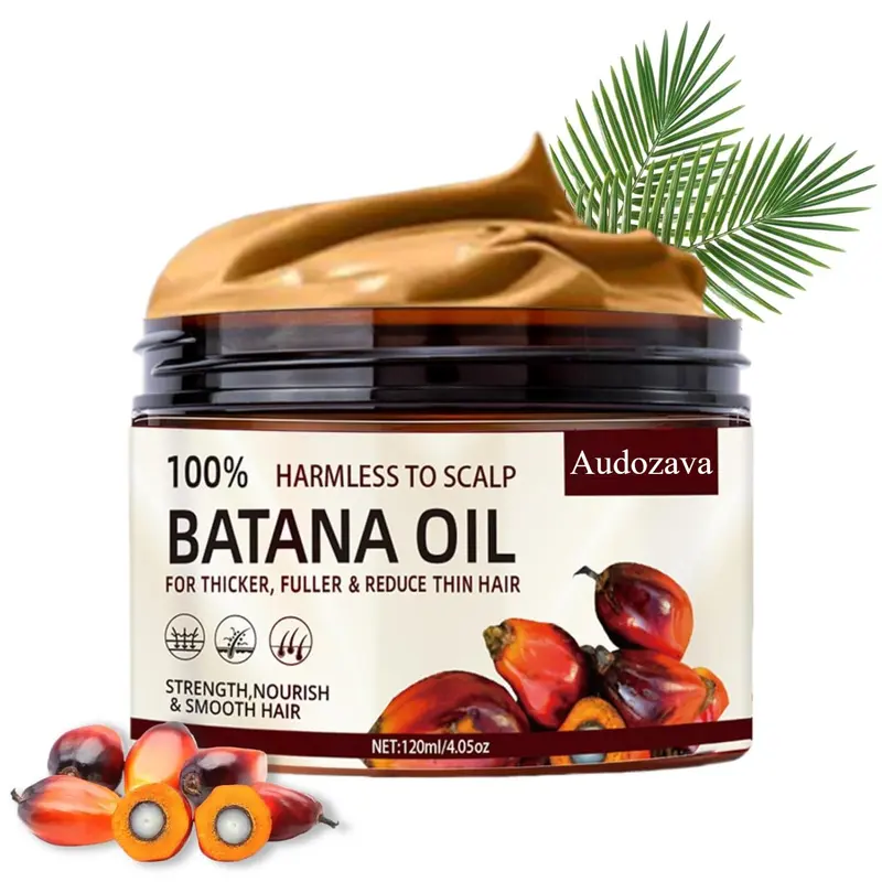 100% Unrefined Raw Batana Oil for Hair Growth - Dr. Sebi Organic, Non-Toxic, Lightweight Natural Haircare, Honduras Pure Formula with Keratin, Coffee Extract, 4.02 oz Anti-Frizz, Alcohol-Free Deep Conditioner (20-Minute Results) for Adults