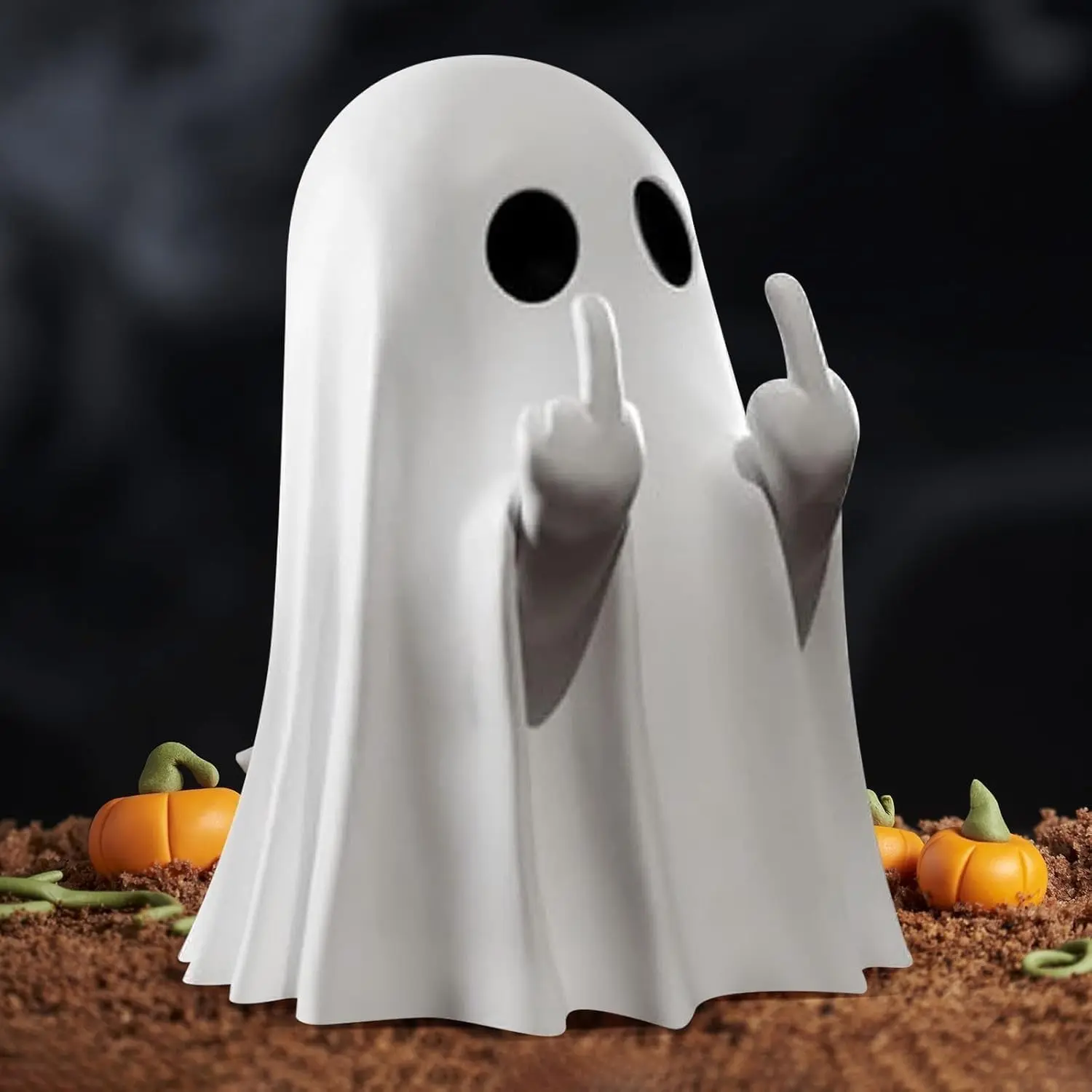 Spooky Middle Finger Statue - Horror Resin Hand Figurine Halloween Decoration