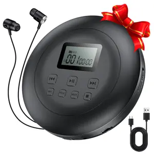Portable CD Player with Earphones - LCD Display, Anti-Skip