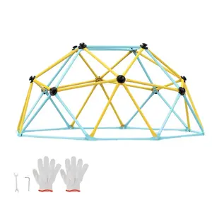 Fathersdaygift 6FT Geometric Climbing Dome, 600LBS Capacity Jungle Gym with Climbing Grip, Easy Assembly Indoor/Outdoor Play Equipment for Kids Ages 3-9dealsforyoudays