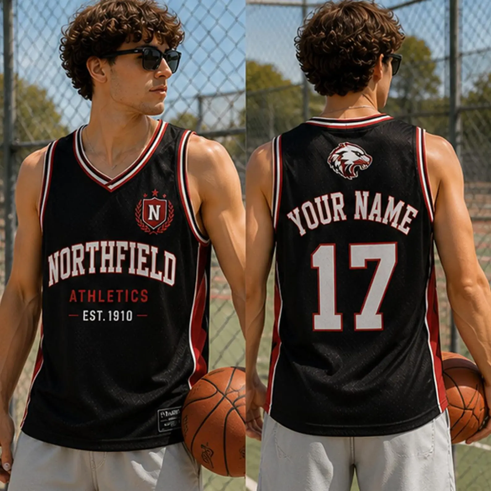 Custom School Spirit Basketball Jersey, Personalized College Basketball Mesh Shirt, High School Team Uniform, Mascot Logo Game Day Gift