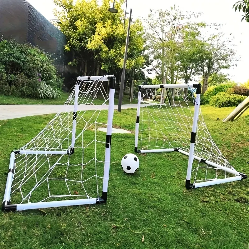 2-Piece Portable Soccer Goal Set - Oversize Gates with 36.22" Height, Durable PP Plastic for Indoor/Outdoor Home & Party Game Supplies