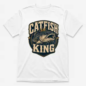 Catfish King Shirt – Funny Catfishing Graphic Tee for Men Father's Day gifts, gifts for men, Independence Day gifts, funny shirts,gifts for women,good graphic tees,humorous tshirt men,trendy t-shirts,summer graphic tees