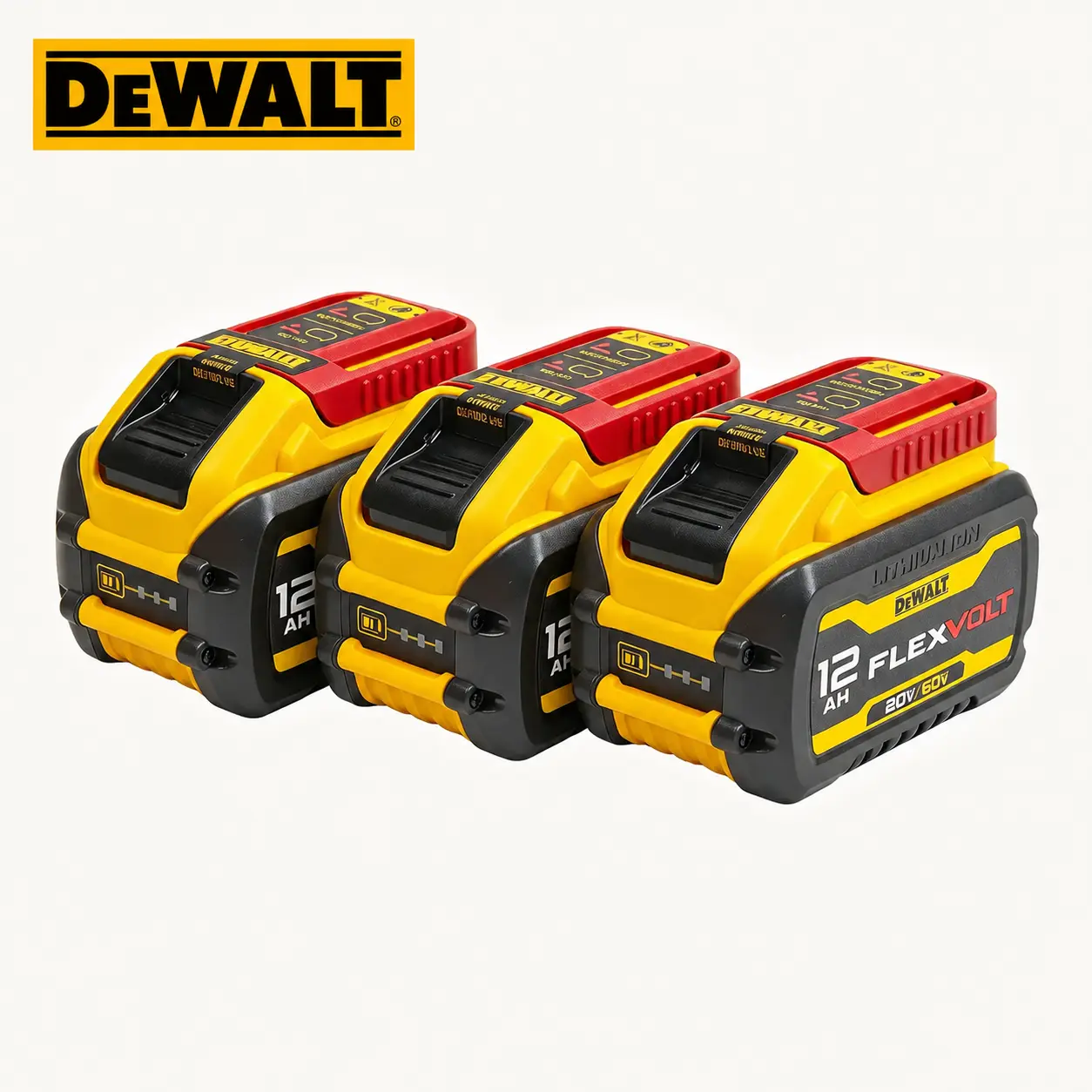 DEWALT DCB612 20V/60V MAX Power Tool Battery with 3-LED Fuel Gauge, Compatible with DEWALT Cordless Tools for Jobsite, Garage & Construction rechargeable long-lasting