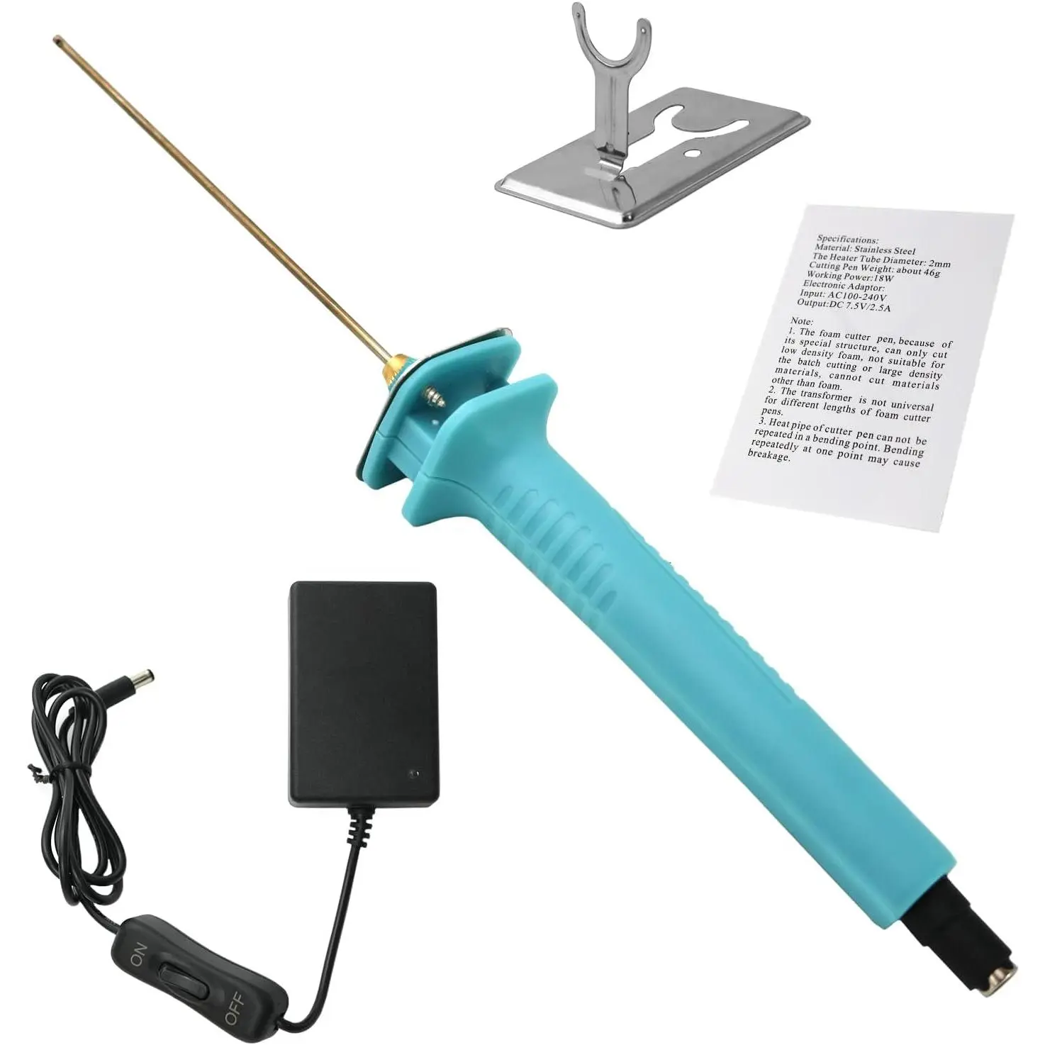 KF Roam Electric Hot Wire  Pen 10CM  Board  with Stand 18W Hot  Styrofoam  Pen with Apaptor   Tool for White Sofe Styrofoam  ,Arts,Handcraft,Men's,Elite