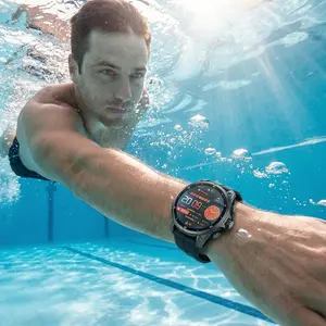 Swimming Smart Watch Water Proof 5ATM for Men Women Sports Watches with Flashlight Compass 100+ Sports Modes Watches 24hour Heart Rate Monitoring Bluetooth Text Call Blood Oxygen/Blood Pressure/Sleep Monitor for Iphone Android Phones