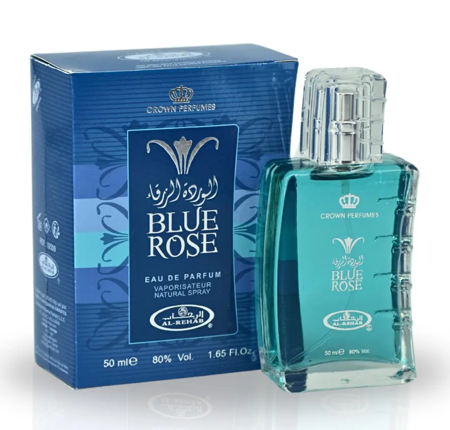 Blue Rose Eau de Parfum Spray, 50ml Aromatic and Luxurious Unisex Fragrance with Floral Notes for Daily Wear, Aromatic Luxurious Fragrance