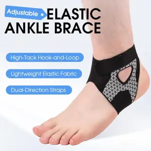 2-Pack Adjustable Elastic Ankle Brace – Breathable Compression Stabilizing Support, Perfect for Running Basketball Hiking & Sports Injury Recovery