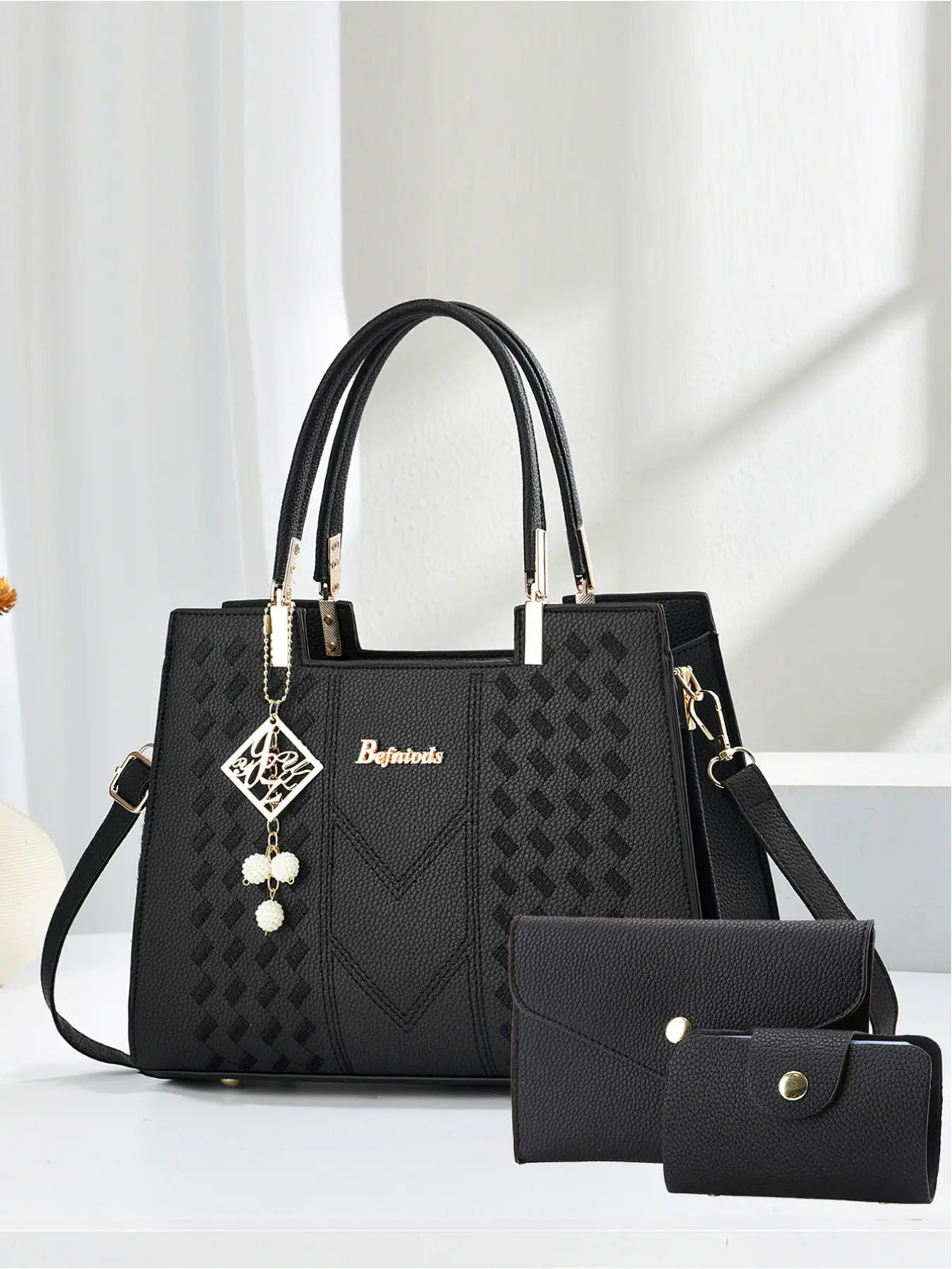 Large capacity fashionable versatile handbag trend retro stylish mom bag delicate feeling versatile women's bag Handbag Combo Handbag set