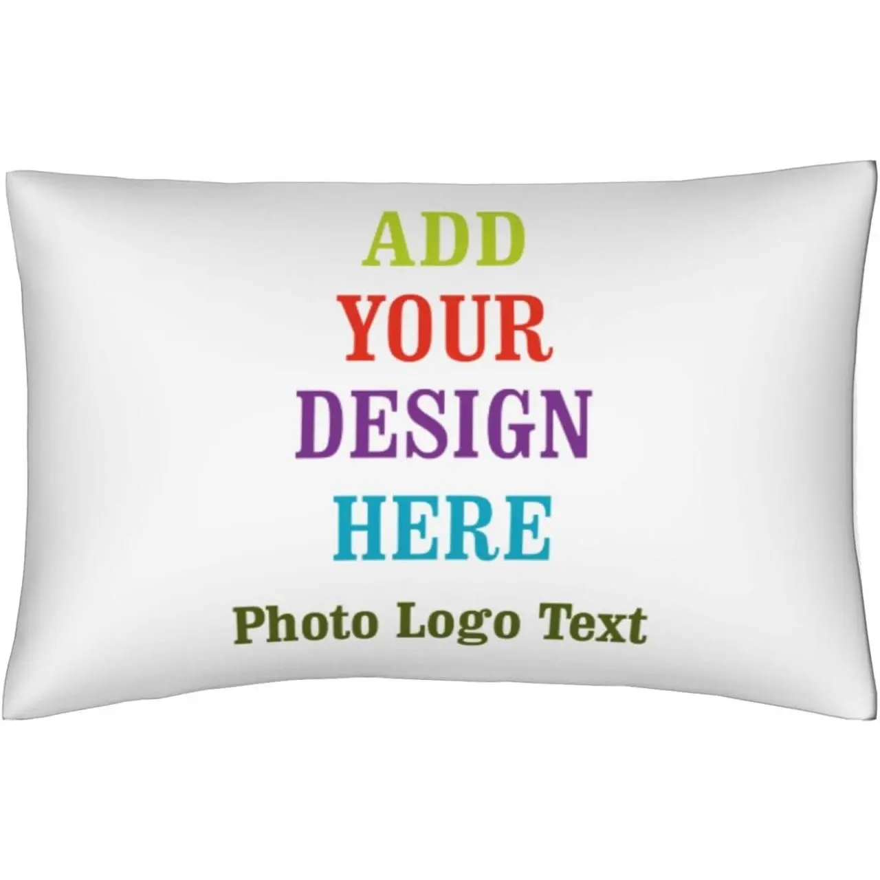 Custom Photo Pillow Cover 20x30 Inch Personalized Your Own Throw Pillowcase with Picture Name Text Decorative Cushion Cover for Couch Bed Home Decor
