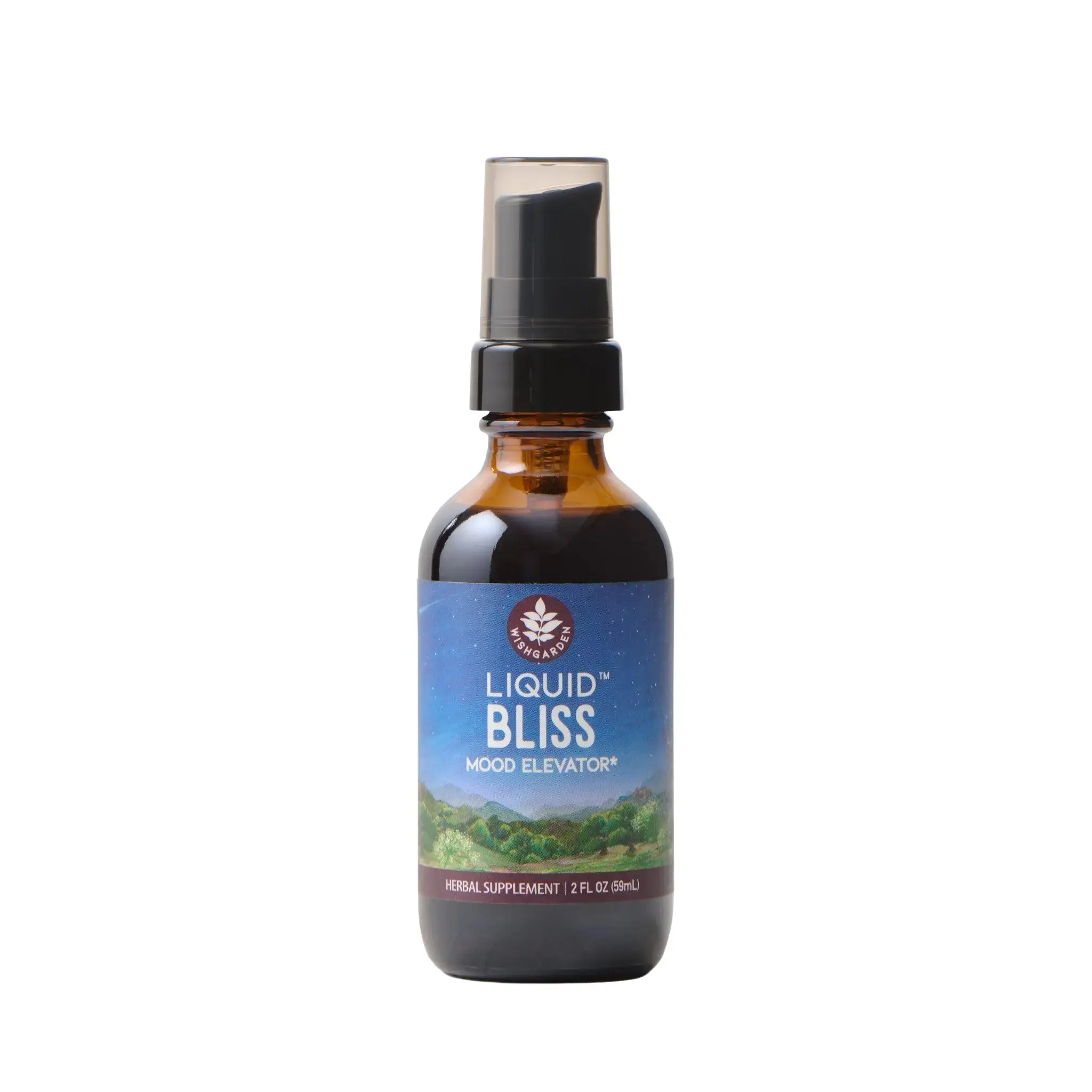 WishGarden Liquid Bliss Mood Elevator Dietary Supplement, Healthcare Herbal Supplement for Stress Calm, Sleep Support
