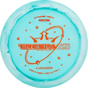Dynamic Discs Lucid Ice Orbit Trespass Distance Driver with Bubbles Stock Stamp [Back Stock Inventory - Disc and Stamp Color WILL VARY]