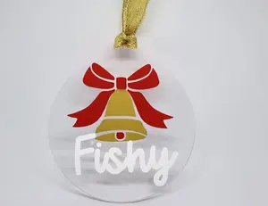 Acrylic Bauble Ornament | Custom Dog Ornament | Pet Ornament | Personalized Pet Gift Handmade