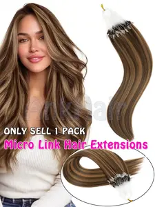 Micro Hair Extensions Balayage Link, Add Volume and Length, Enhance Hair Volume, Highlighted Styles, Mix and Match for Perfect Look, Halloween Accessories, Synthetic Hair Extensions